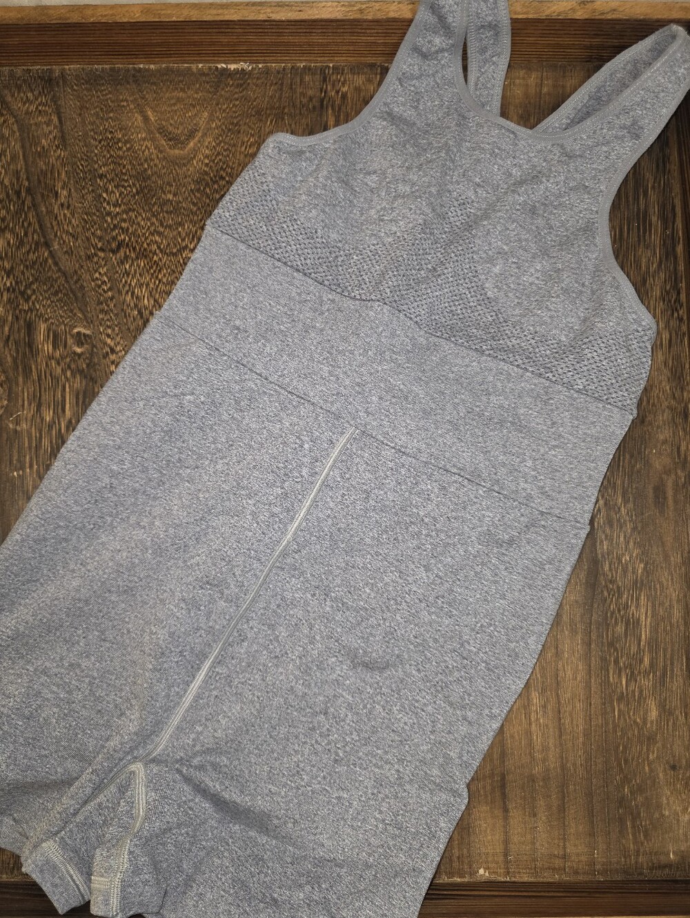 FP Movement by Free People Gray Seamless Racerback Mini Dress